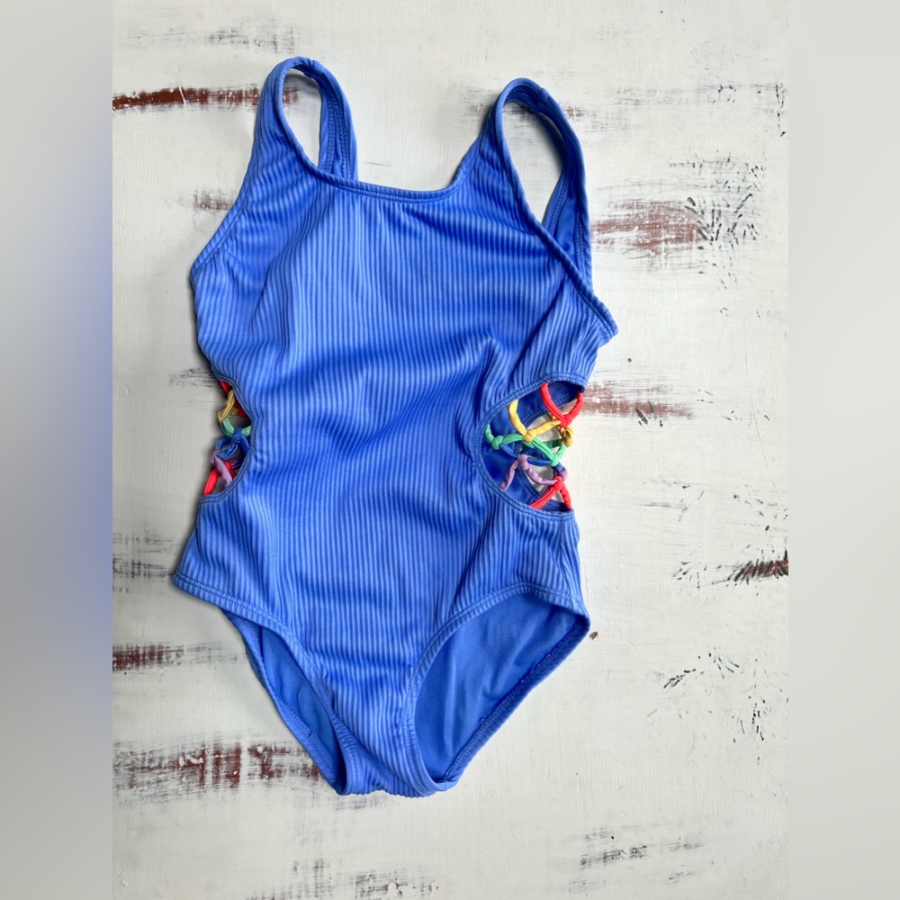 Art Class Girls Size S (6/6X) Purple One Piece Bathing Suit